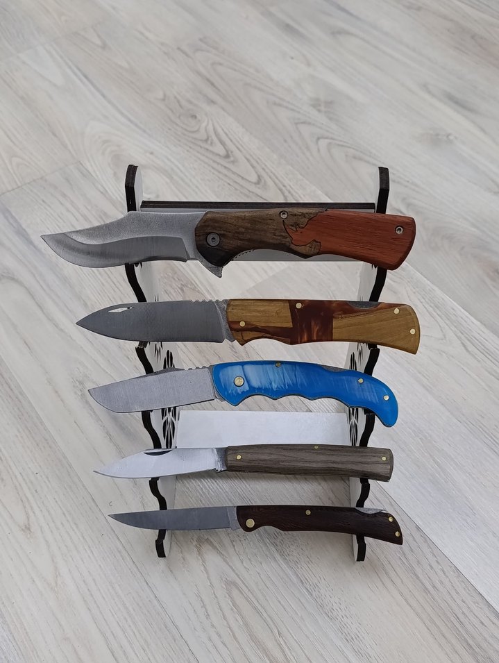 Koyu Kahverengi Saplı Dekoratif Bıçak Seti koleksiyonluk - Görsel 4