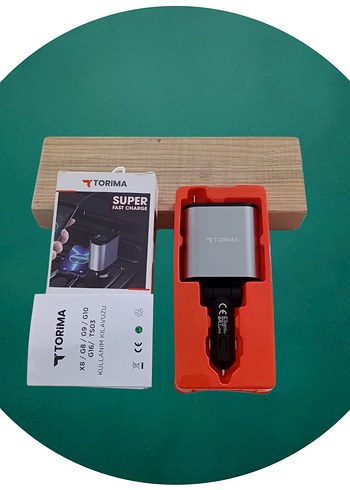 Renkli Torima Super Hızlı Araç Şarj Cihazı - Görsel 2