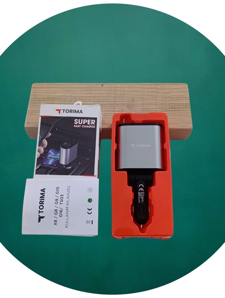 Renkli Torima Super Hızlı Araç Şarj Cihazı - Görsel 2