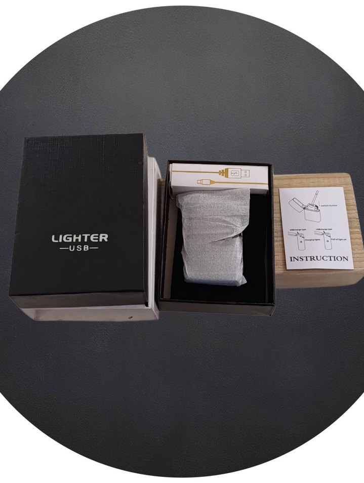 USB Şarjlı Siyah Elektronik Çakmak Tesla çakmak - Görsel 2