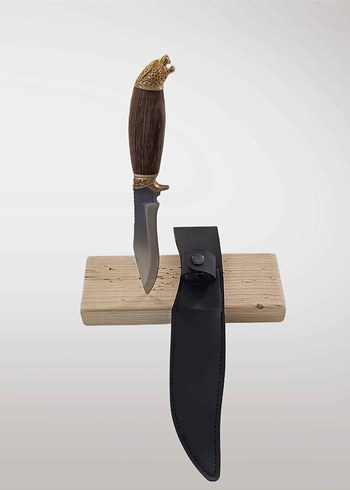 Kahverengi Ahşap Saplı Bıçak ve Kılıf - Görsel 2