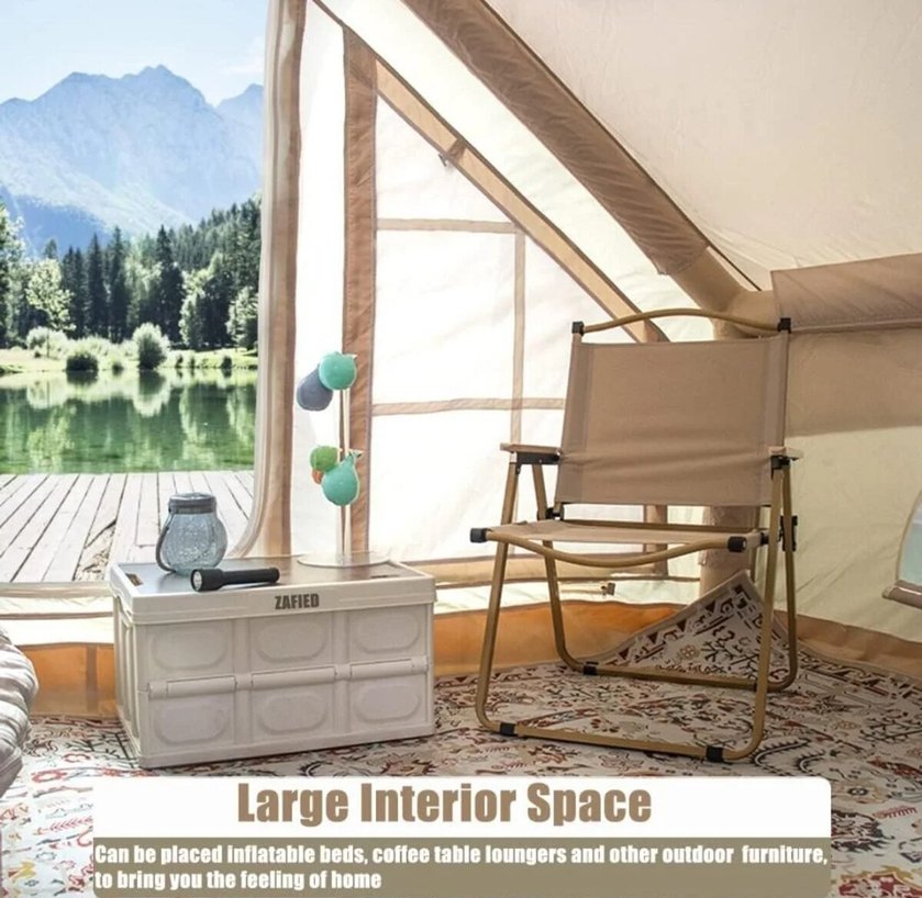 Bej 6 kişilik kamp çadırı - Görsel 5