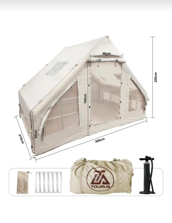 Bej 6 kişilik kamp çadırı - Görsel 3