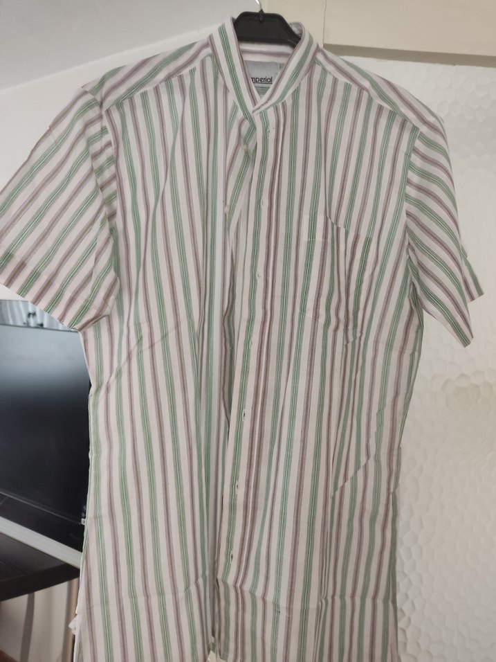 Renkli Çizgili Kısa Kollu Erkek Gömlek - Görsel 3