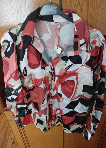 Desenli Uzun Kollu Kadın Gömlek - Görsel 2