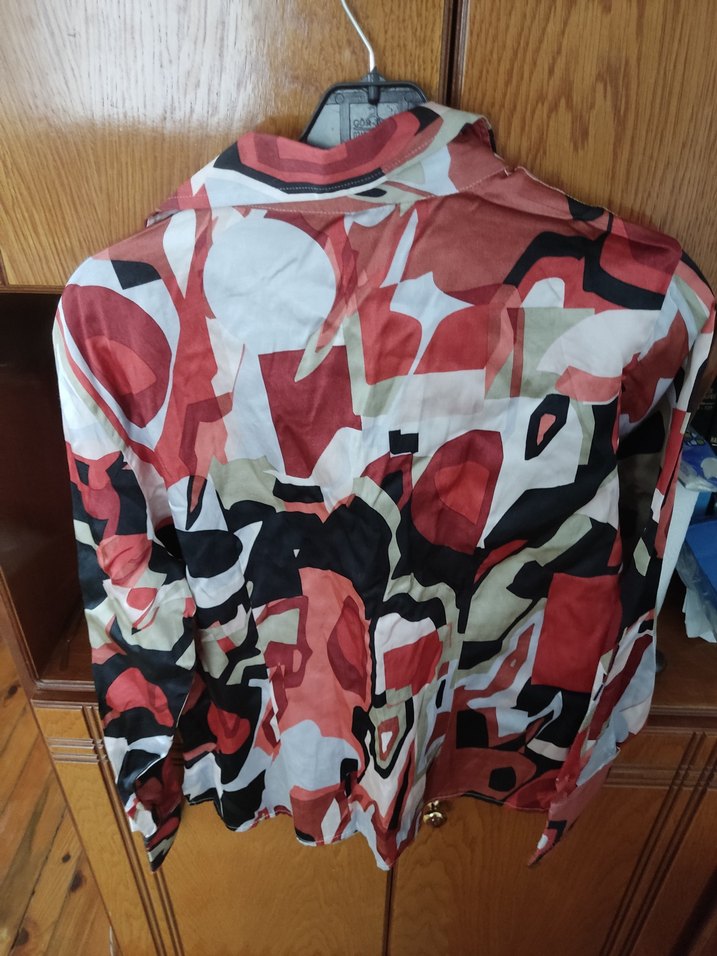 Desenli Uzun Kollu Kadın Gömlek - Görsel 3