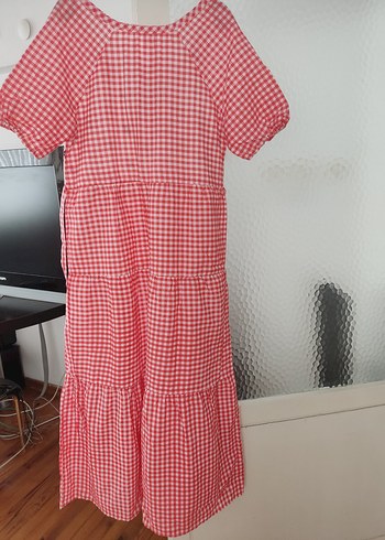 Kırmızı Hamile ve Emzirme Uzun Elbise - Görsel 5