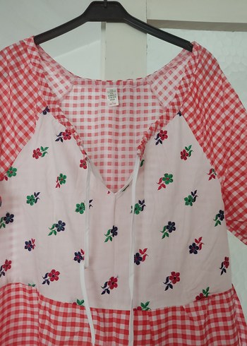 Kırmızı Hamile ve Emzirme Uzun Elbise - Görsel 3