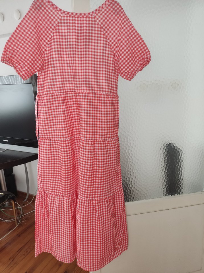 Kırmızı Hamile ve Emzirme Uzun Elbise - Görsel 5