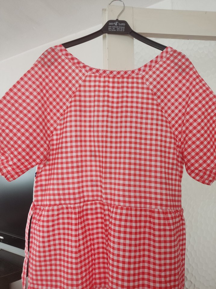 Kırmızı Hamile ve Emzirme Uzun Elbise - Görsel 4