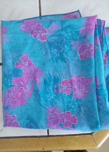 Mavi Pastel Bohem Kadın Şal - Görsel 2