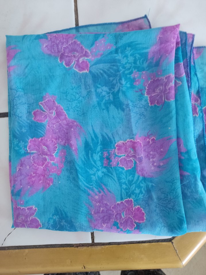 Mavi Pastel Bohem Kadın Şal - Görsel 3