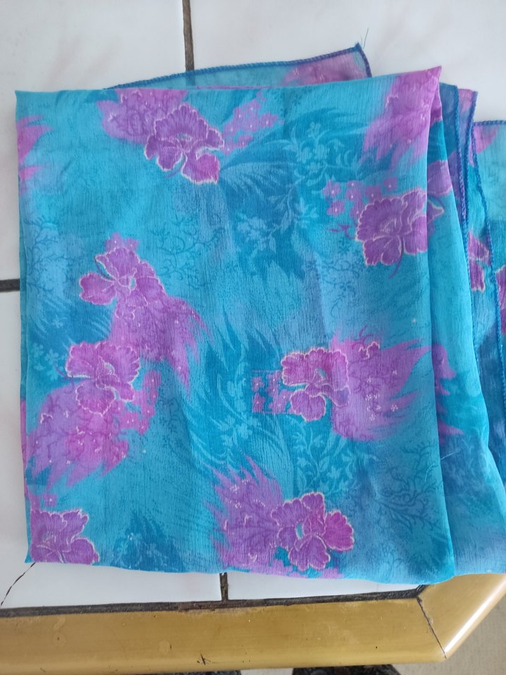 Mavi Pastel Bohem Kadın Şal - Görsel 2