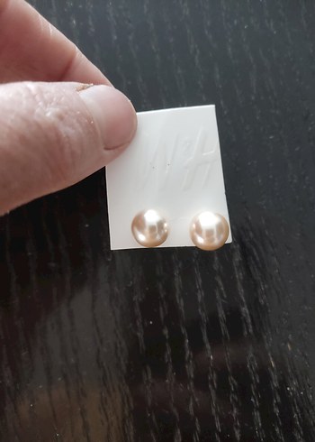 Bej Parlak Midi Kadın Küpe - Görsel 2