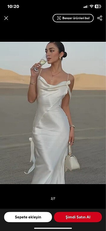Shein Saten Elbise