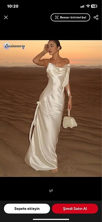 Shein Saten Elbise