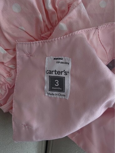 Carters 3 aylık kız bebek elbise - Görsel 7
