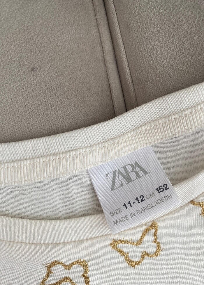 Zara kız çocuk uzun kol tişört - Görsel 3
