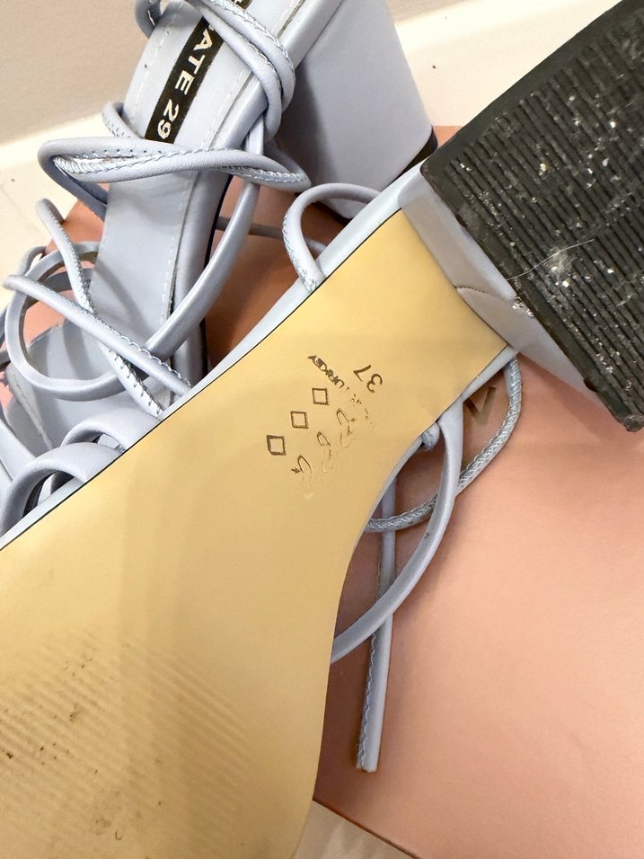 Bebek Mavisi Topuklu Kadın Sandalet - Görsel 3