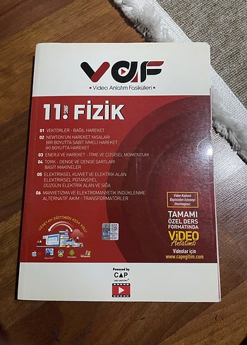 11. Sınıf Fizik Çap Yayınları Video Anlatım Fasikülleri