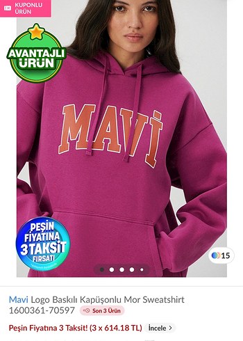 Mavi Bordo Kapüşonlu Oversize Sweatshirt