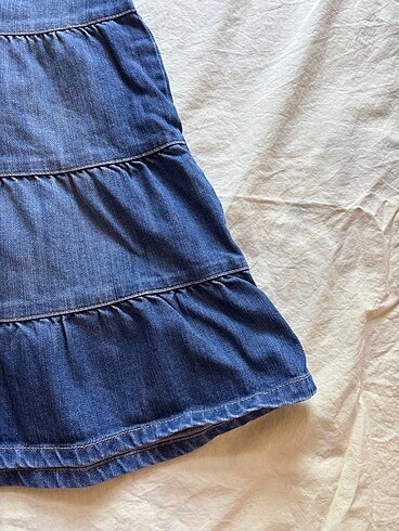 s Beden rodi kot denim midi etek