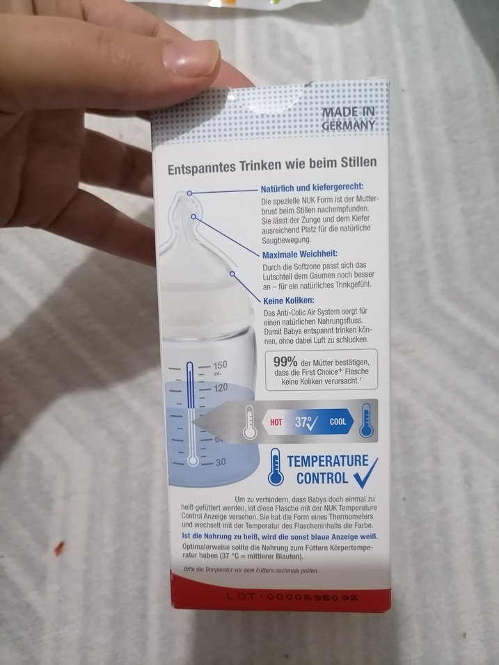 NUK Bebek Biberonu 0-6 Ay Silikon Emzikli - Görsel 4