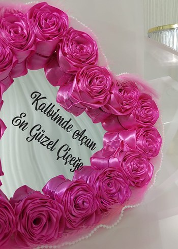 Kalp Şeklinde Pembe Gül Buketi - Görsel 8