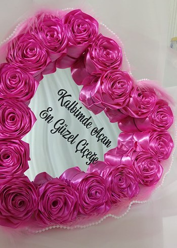 Kalp Şeklinde Pembe Gül Buketi - Görsel 11