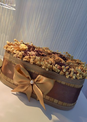 Bohem Tarzda Kurutulmuş Çiçekli Dekoratif Kutu - Görsel 6