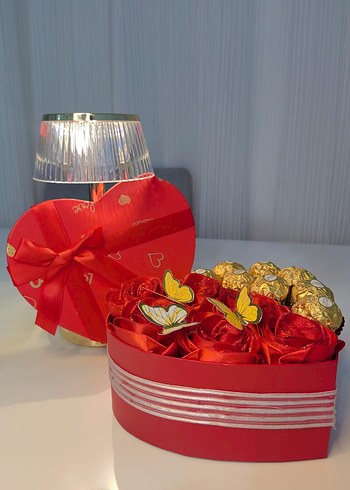 Gül kutusu simli cıkolatalı - Görsel 4