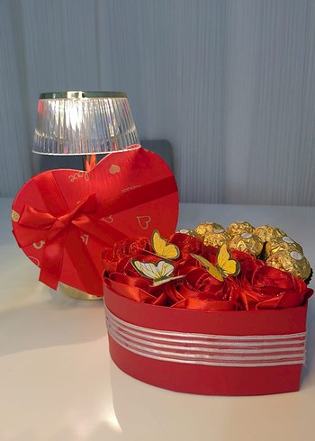 Gül kutusu simli cıkolatalı - Görsel 3