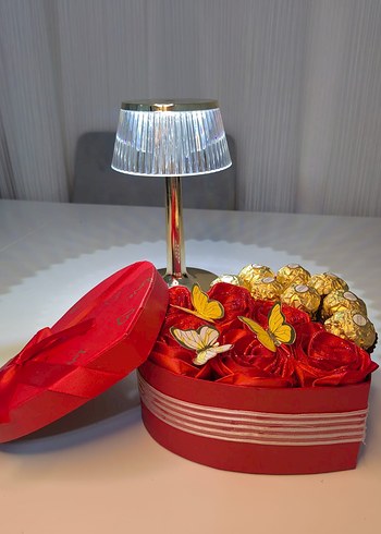 Gül kutusu simli cıkolatalı - Görsel 2