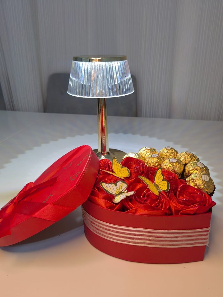 Gül kutusu simli cıkolatalı - Görsel 2