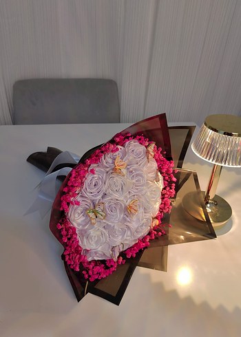 Beyaz  buket - Görsel 6