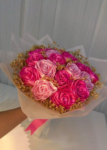 Pembe  Çiçek Buketi - Görsel 6