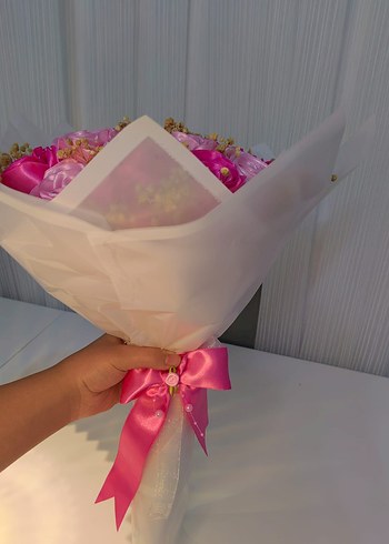 Pembe  Çiçek Buketi - Görsel 9