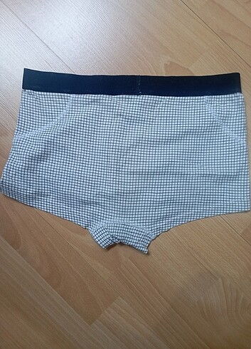 H&M H&M Beyaz Siyah Kareli Erkek Trunk Boxer