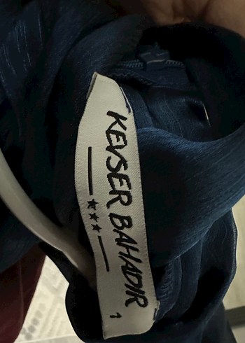 Lacivert Uzun Kollu Kadın Abiye Elbise - Görsel 3