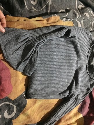 Gri kol detaylı Bluz