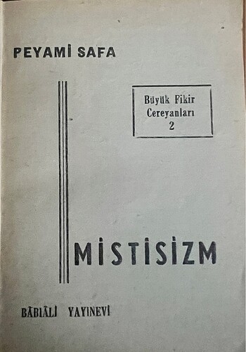 Beden MİSTİSİZM (Peyami Safa)