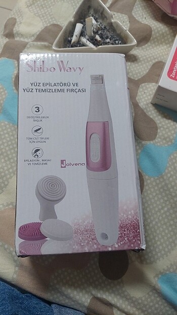yüz epilatörü ve yüz temizleme fırçası