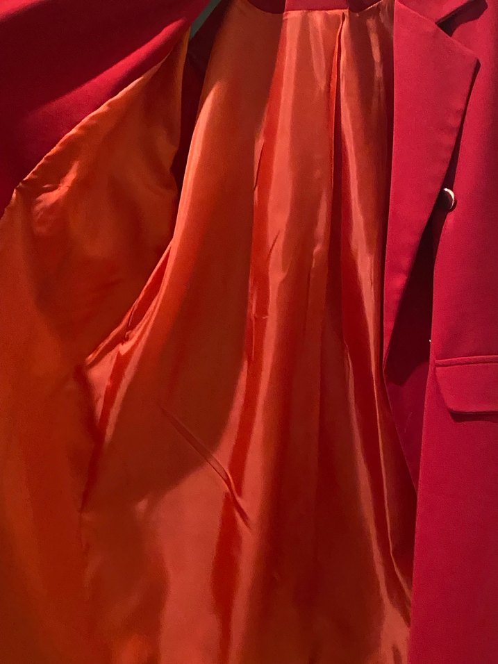 Düğmeli Kırmızı Kadın Midi Blazer - Görsel 2