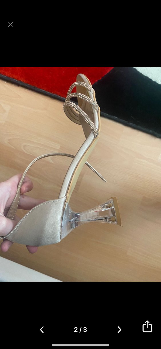 Kadın Altın Renkli Klasik Topuklu - Görsel 2