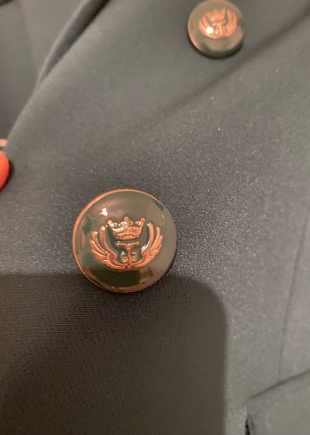 Kadın Yeşil Düğmeli Midi Blazer - Görsel 5