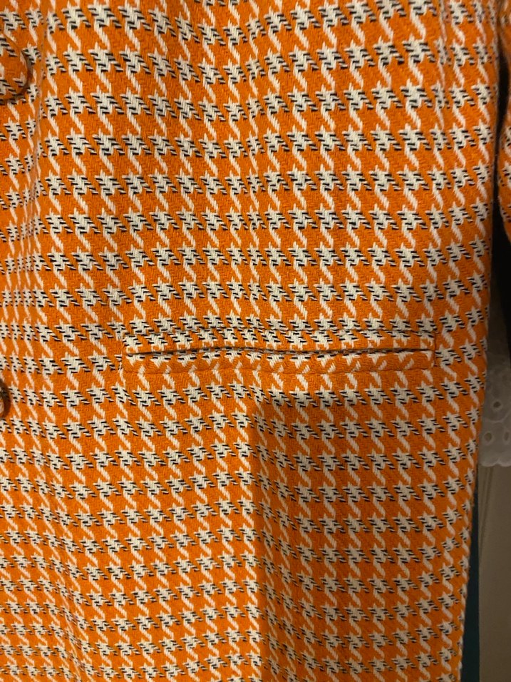 Düğmeli Kahverengi Ekose Midi Kadın Kaban - Görsel 5