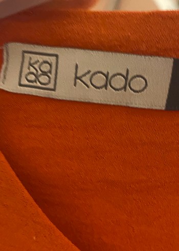 Turuncu Uzun Kollu Salaş Kadın Elbise - Görsel 3