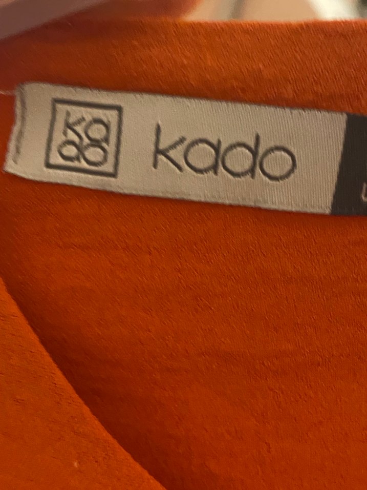 Turuncu Uzun Kollu Salaş Kadın Elbise - Görsel 3