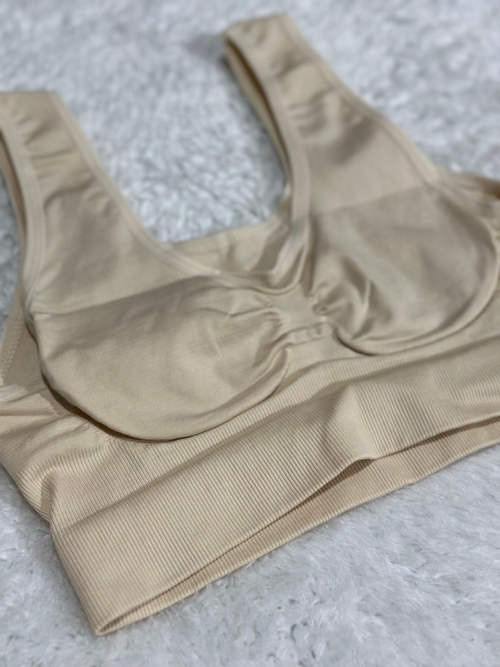 Bej Spor Tarzı Midi Sütyen göğüs toparlayıcı - Görsel 4