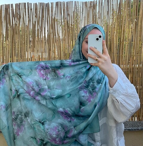 Su yeşili Bahar şal